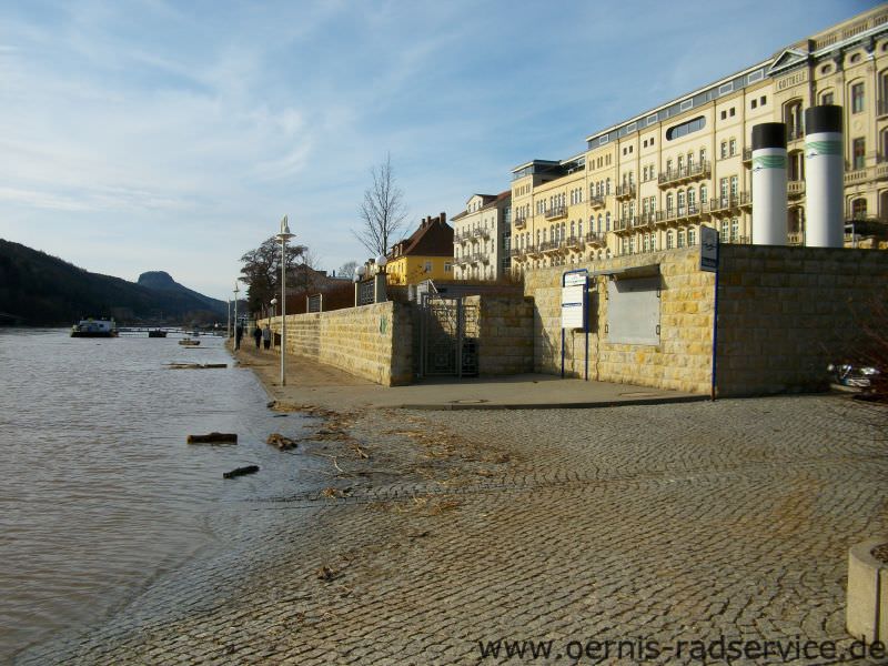 Foto: Bad Schandau, Hochwasser März 2012